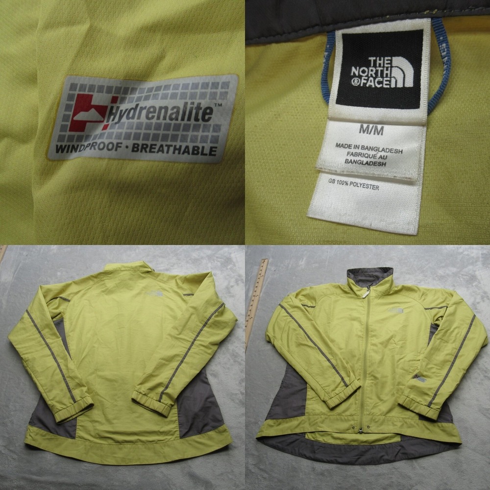 North Face Cycling Jacket Women Medium Hydrenalite Windproof Light Full Zip Run